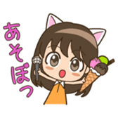 Everyday conversation girl Character sticker #2786560