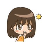 Everyday conversation girl Character sticker #2786561