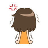 Everyday conversation girl Character sticker #2786563