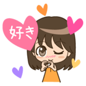 Everyday conversation girl Character sticker #2786565