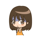 Everyday conversation girl Character sticker #2786566