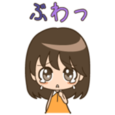 Everyday conversation girl Character sticker #2786567