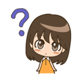 Everyday conversation girl Character sticker #2786570