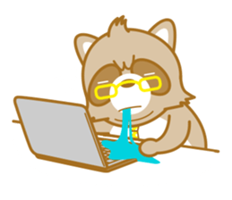 lovely raccon dog sticker #2786793