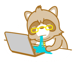 lovely raccon dog sticker #2786793
