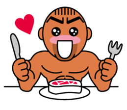 Muscular man Sticker 99box sticker #2787767