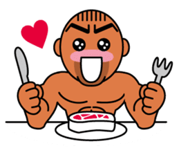 Muscular man Sticker 99box sticker #2787767