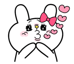 Cute and funny faces rabbit sticker 3 sticker #2789131