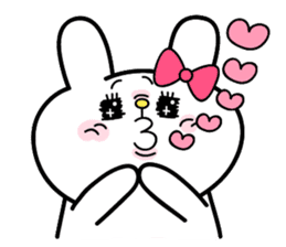 Cute and funny faces rabbit sticker 3 sticker #2789131