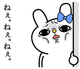 Cute and funny faces rabbit sticker 3 sticker #2789133