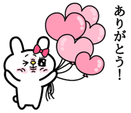 Cute and funny faces rabbit sticker 3 sticker #2789138
