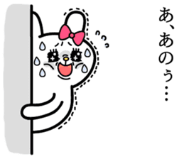 Cute and funny faces rabbit sticker 3 sticker #2789139