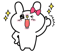Cute and funny faces rabbit sticker 3 sticker #2789140