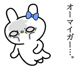 Cute and funny faces rabbit sticker 3 sticker #2789144