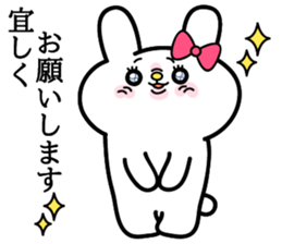 Cute and funny faces rabbit sticker 3 sticker #2789146