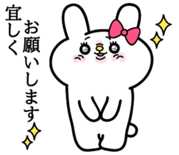 Cute and funny faces rabbit sticker 3 sticker #2789146