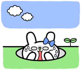 Cute and funny faces rabbit sticker 3 sticker #2789147