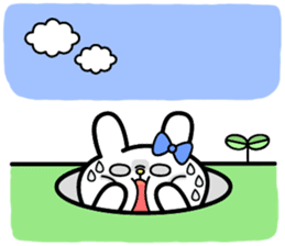 Cute and funny faces rabbit sticker 3 sticker #2789147