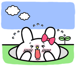 Cute and funny faces rabbit sticker 3 sticker #2789151