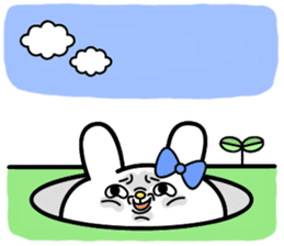 Cute and funny faces rabbit sticker 3 sticker #2789152
