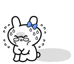 Cute and funny faces rabbit sticker 3 sticker #2789153