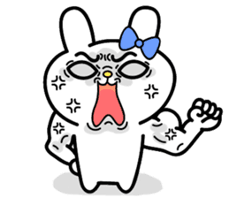 Cute and funny faces rabbit sticker 3 sticker #2789155