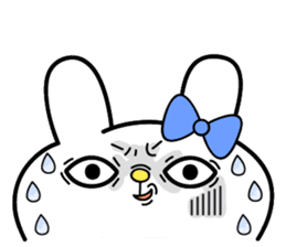 Cute and funny faces rabbit sticker 3 sticker #2789156