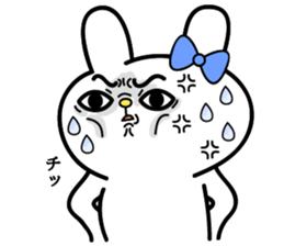 Cute and funny faces rabbit sticker 3 sticker #2789157