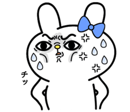 Cute and funny faces rabbit sticker 3 sticker #2789157