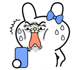 Cute and funny faces rabbit sticker 3 sticker #2789159