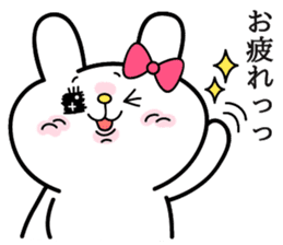 Cute and funny faces rabbit sticker 3 sticker #2789160