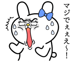 Cute and funny faces rabbit sticker 3 sticker #2789161