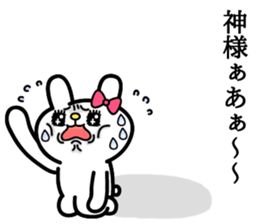 Cute and funny faces rabbit sticker 3 sticker #2789162