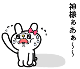 Cute and funny faces rabbit sticker 3 sticker #2789162