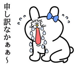 Cute and funny faces rabbit sticker 3 sticker #2789166