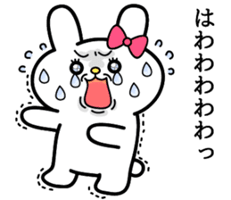 Cute and funny faces rabbit sticker 3 sticker #2789167