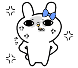 Cute and funny faces rabbit sticker 3 sticker #2789168