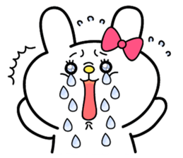 Cute and funny faces rabbit sticker 3 sticker #2789169