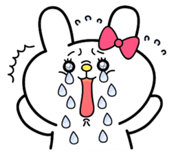 Cute and funny faces rabbit sticker 3 sticker #2789169