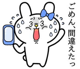 Cute and funny faces rabbit sticker 3 sticker #2789170