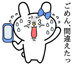 Cute and funny faces rabbit sticker 3 sticker #2789170