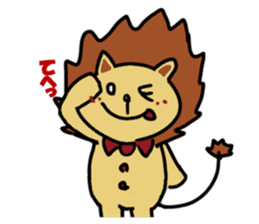 Pretty stuffed lion named Woo sticker #2789220