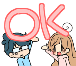 Yome-chan and Otto-kun of stickers sticker #2789715
