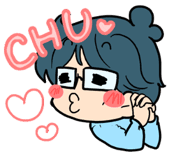 Yome-chan and Otto-kun of stickers sticker #2789719