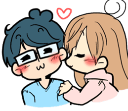 Yome-chan and Otto-kun of stickers sticker #2789721