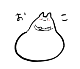 White rabbit and white cat sticker #2790900