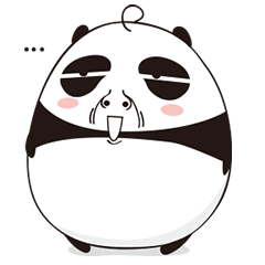 sticker cute pop of Panda Man