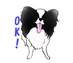 Papillon stamp sticker #2792228