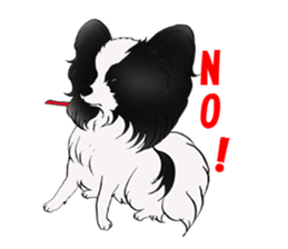 Papillon stamp sticker #2792229