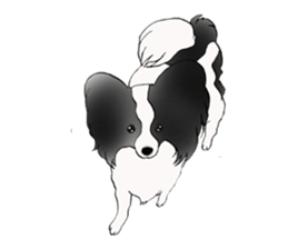 Papillon stamp sticker #2792234